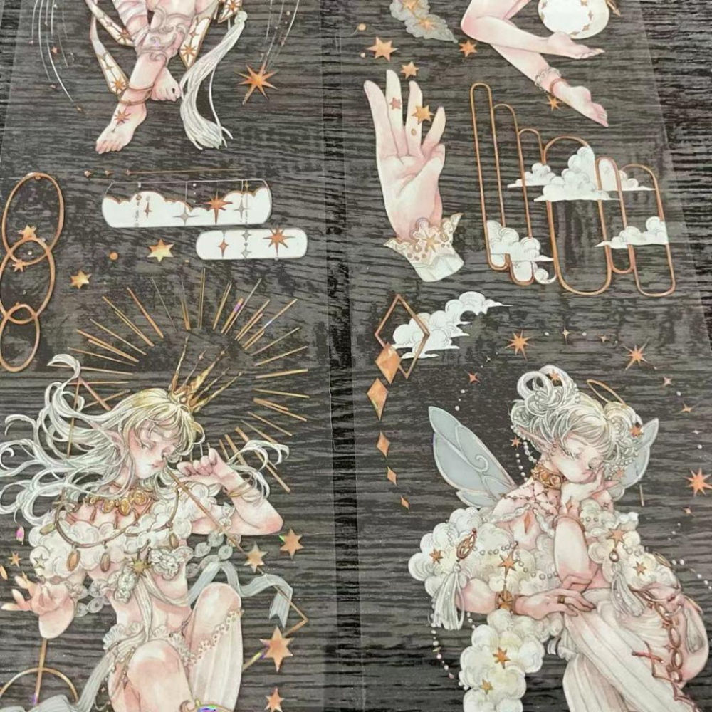 Pei Pei Studio｜白晝晨星｜亮面PET 分裝紙膠帶-細節圖5