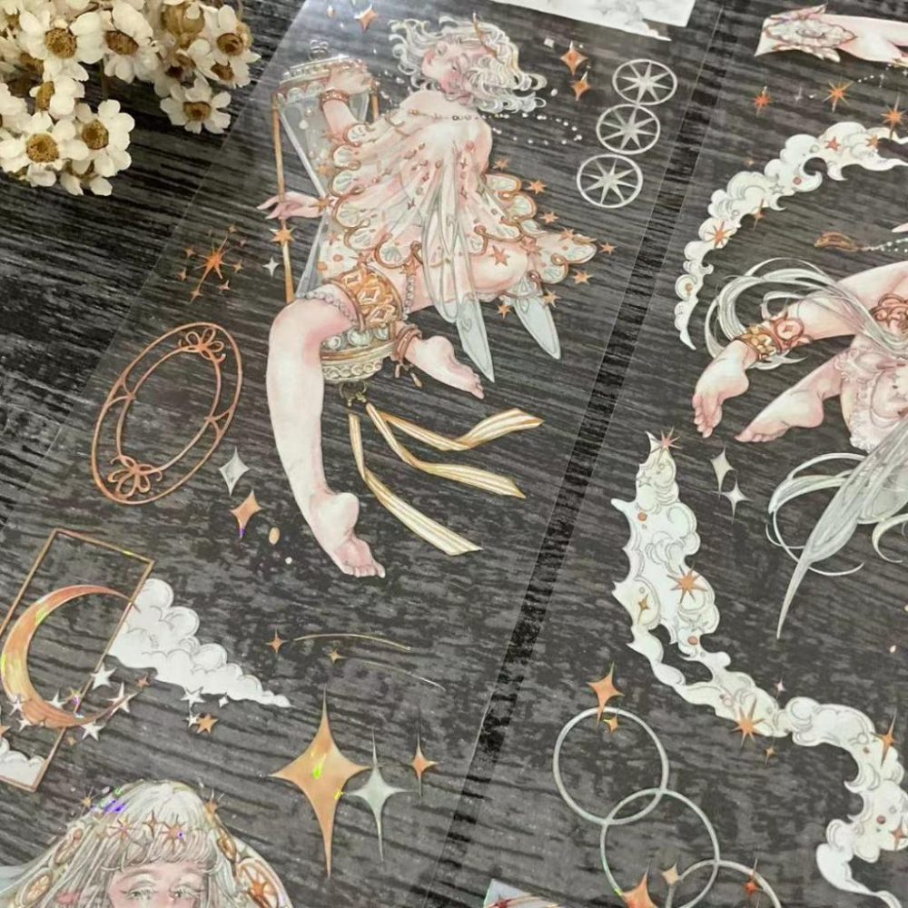 Pei Pei Studio｜白晝晨星｜亮面PET 分裝紙膠帶-細節圖6