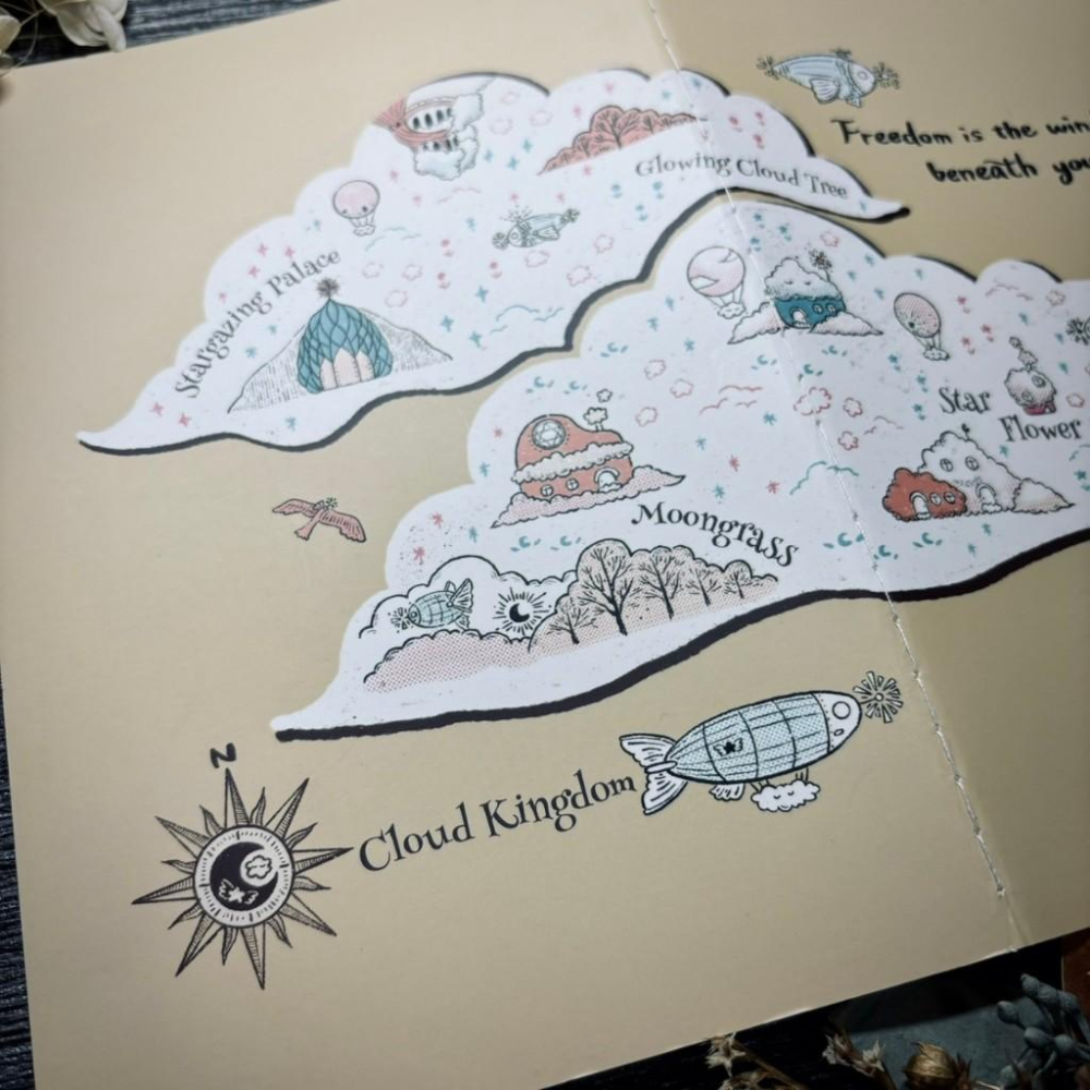 [好築藝創作]A5筆記本//藍鯨之島.雲朵王國-細節圖3