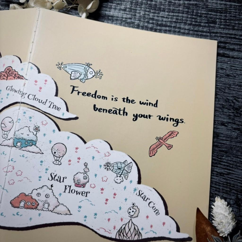 [好築藝創作]A5筆記本//藍鯨之島.雲朵王國-細節圖4