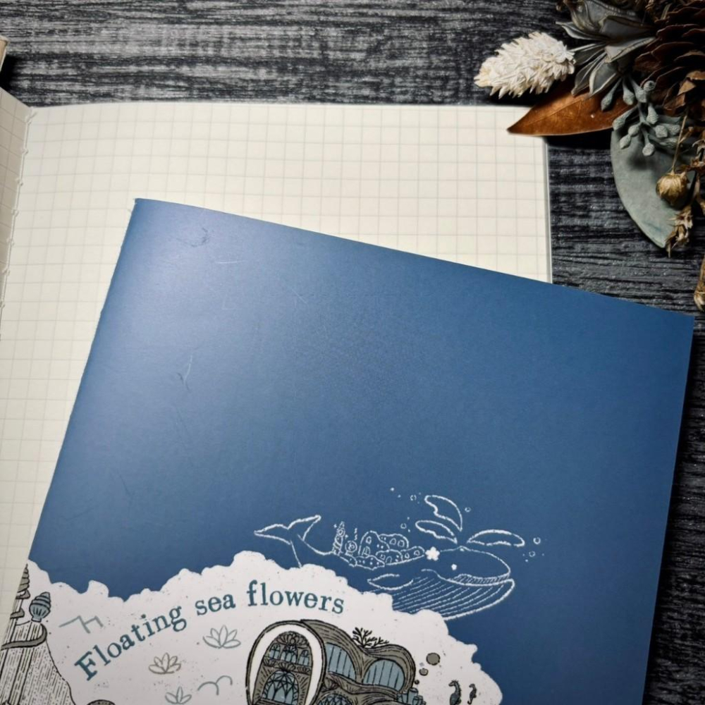 [好築藝創作]A5筆記本//藍鯨之島.雲朵王國-細節圖9