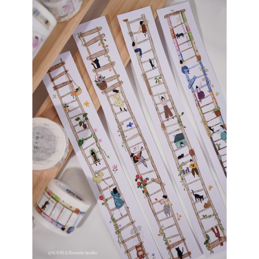 玩樂的文具 |一架大梯子 喵喵喵|分裝紙膠帶-細節圖4