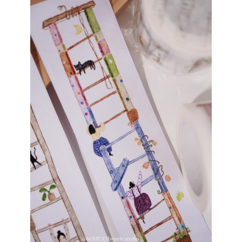 玩樂的文具 |一架大梯子 喵喵喵|分裝紙膠帶-細節圖5