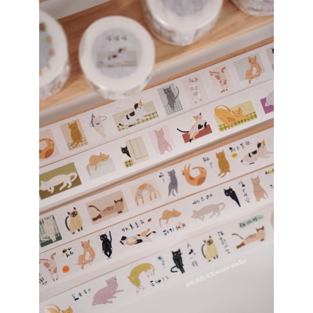 玩樂的文具 |一架大梯子 喵喵喵|分裝紙膠帶-細節圖7