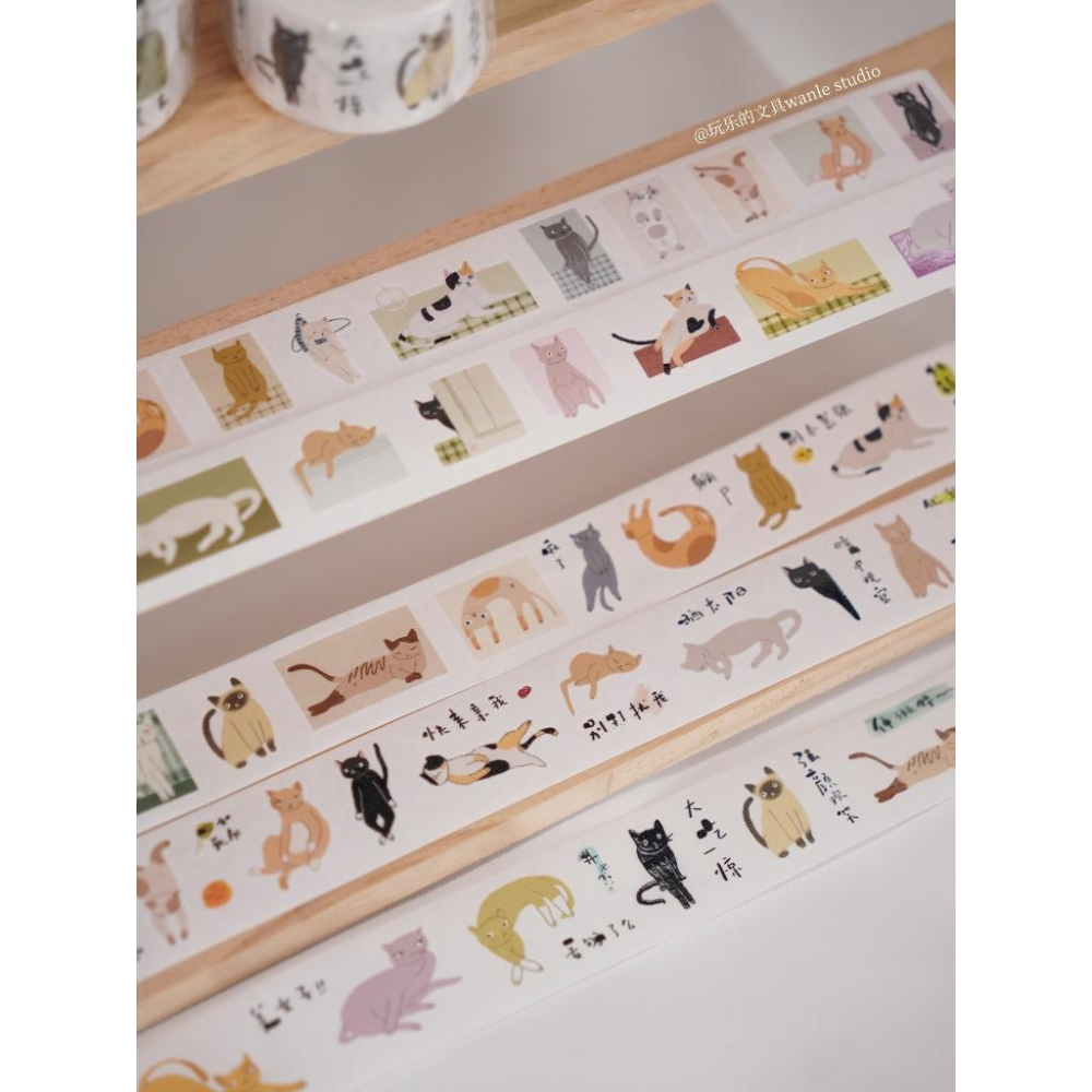 玩樂的文具 |一架大梯子 喵喵喵|分裝紙膠帶-細節圖9