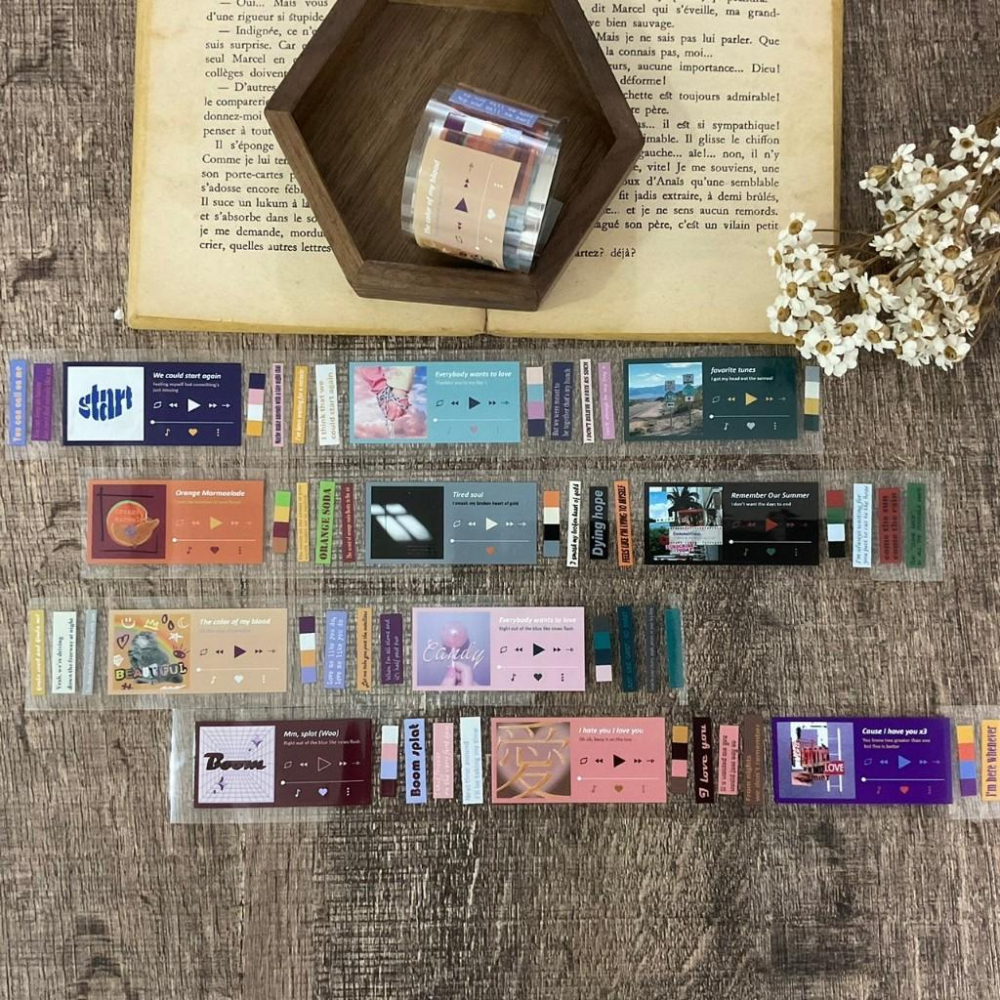 莫非是芝麻球 | Love Song Baby V.1 剪愛｜分裝紙膠帶-細節圖2