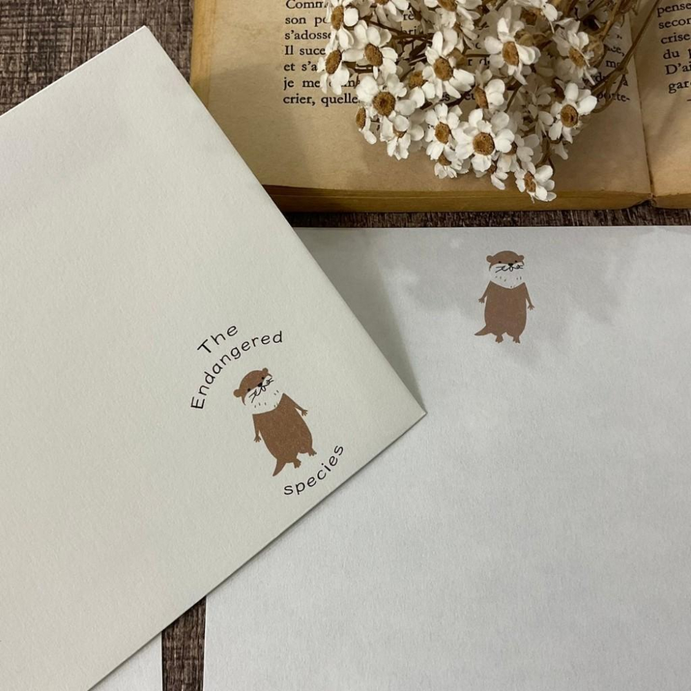 日本 加藤真治｜瀕臨絕種 /馬來貘 水瀨｜信封信紙-細節圖9