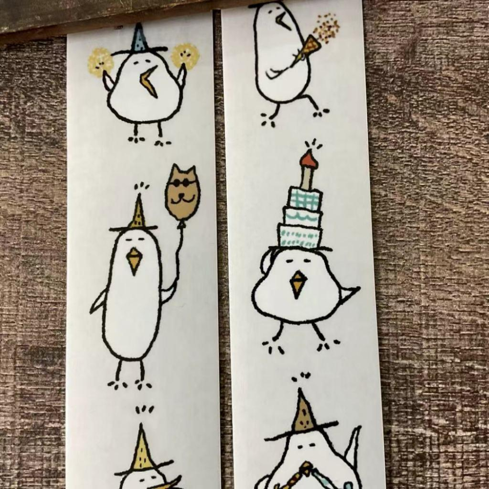 紙山洞｜小廢鴨派對｜亮面PET 分裝紙膠帶-細節圖2