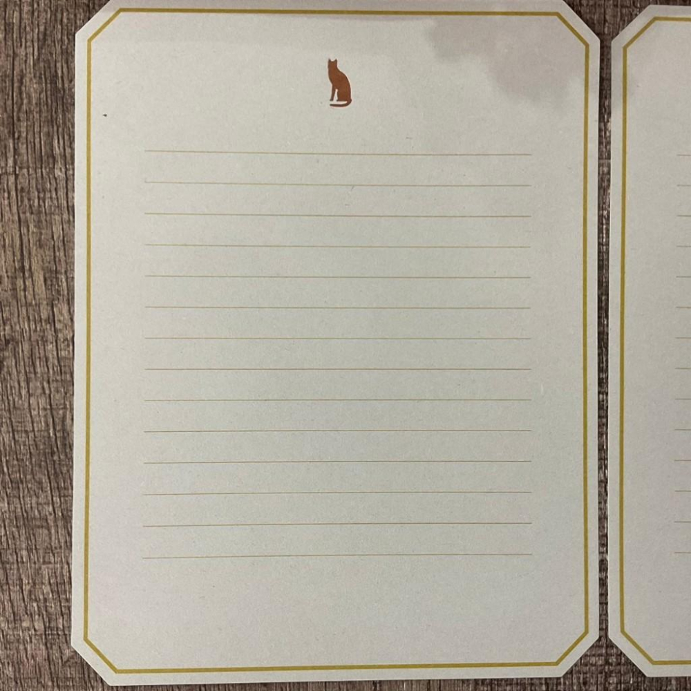 日本 EL COMMUN 燙玫瑰金｜貓咪日常｜信封 信紙 貼紙-細節圖2