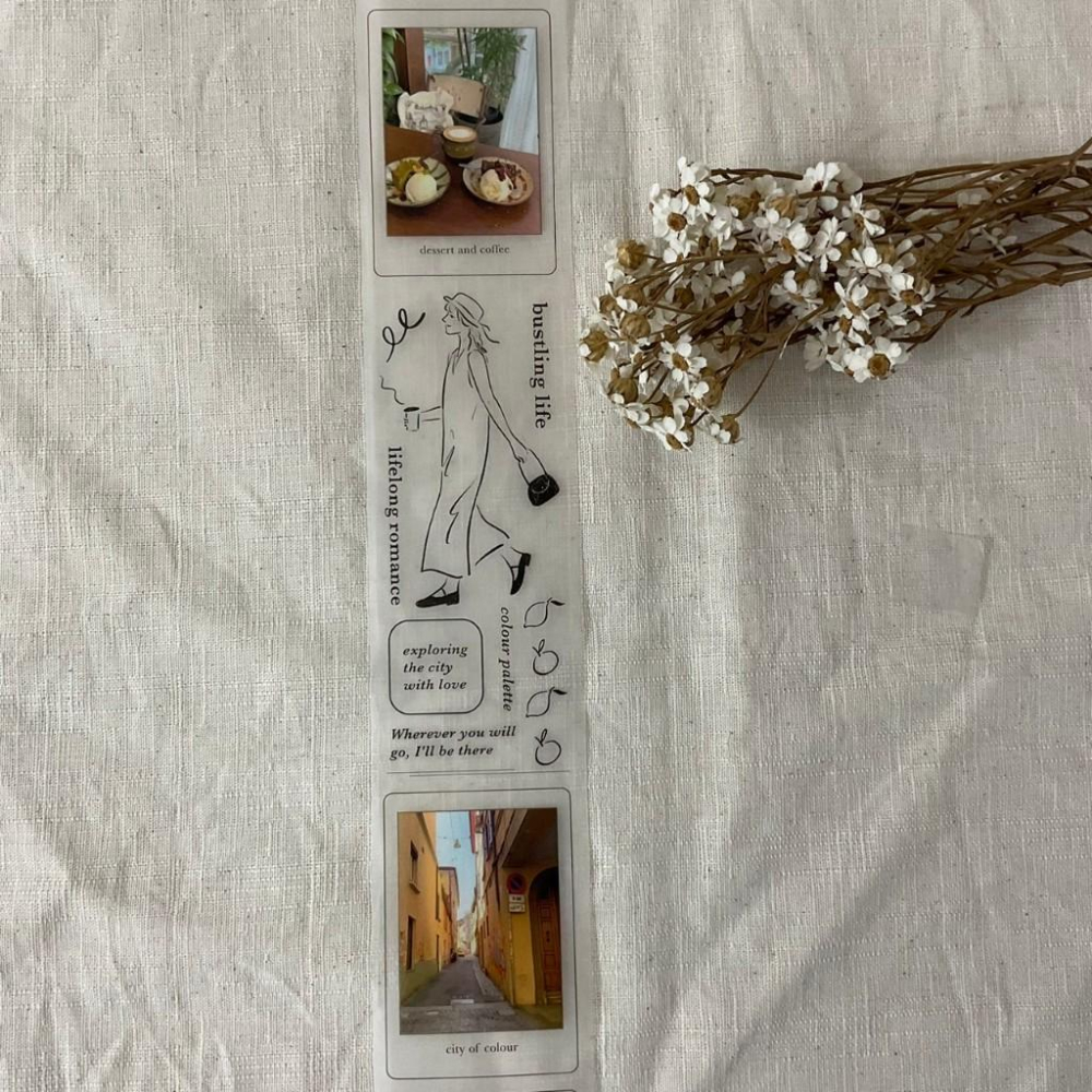 紙上旅行+舒媞｜Citywalk Stay Chill｜霧面PET 分裝紙膠帶-細節圖7