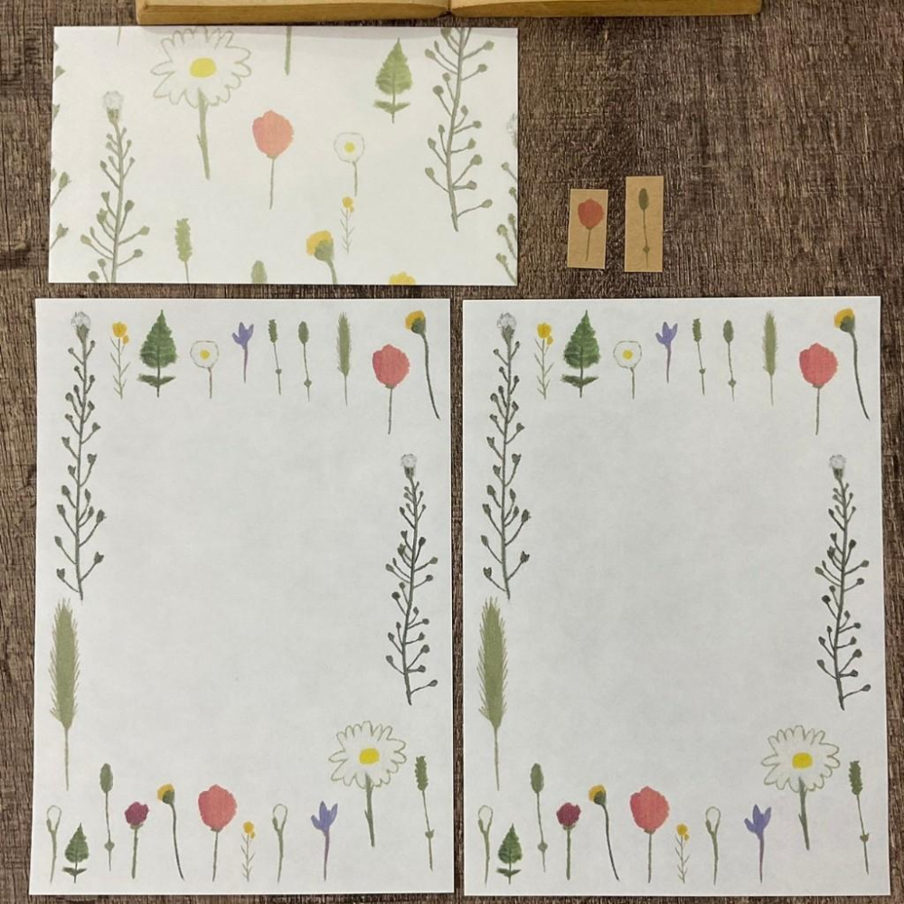 日本 吉村松美｜壓花｜信封信紙貼紙-細節圖6