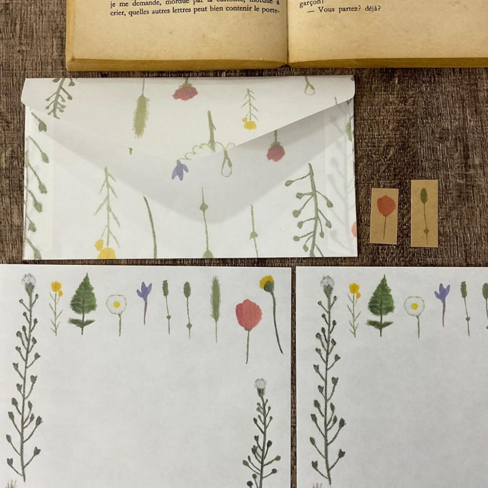 日本 吉村松美｜壓花｜信封信紙貼紙-細節圖7