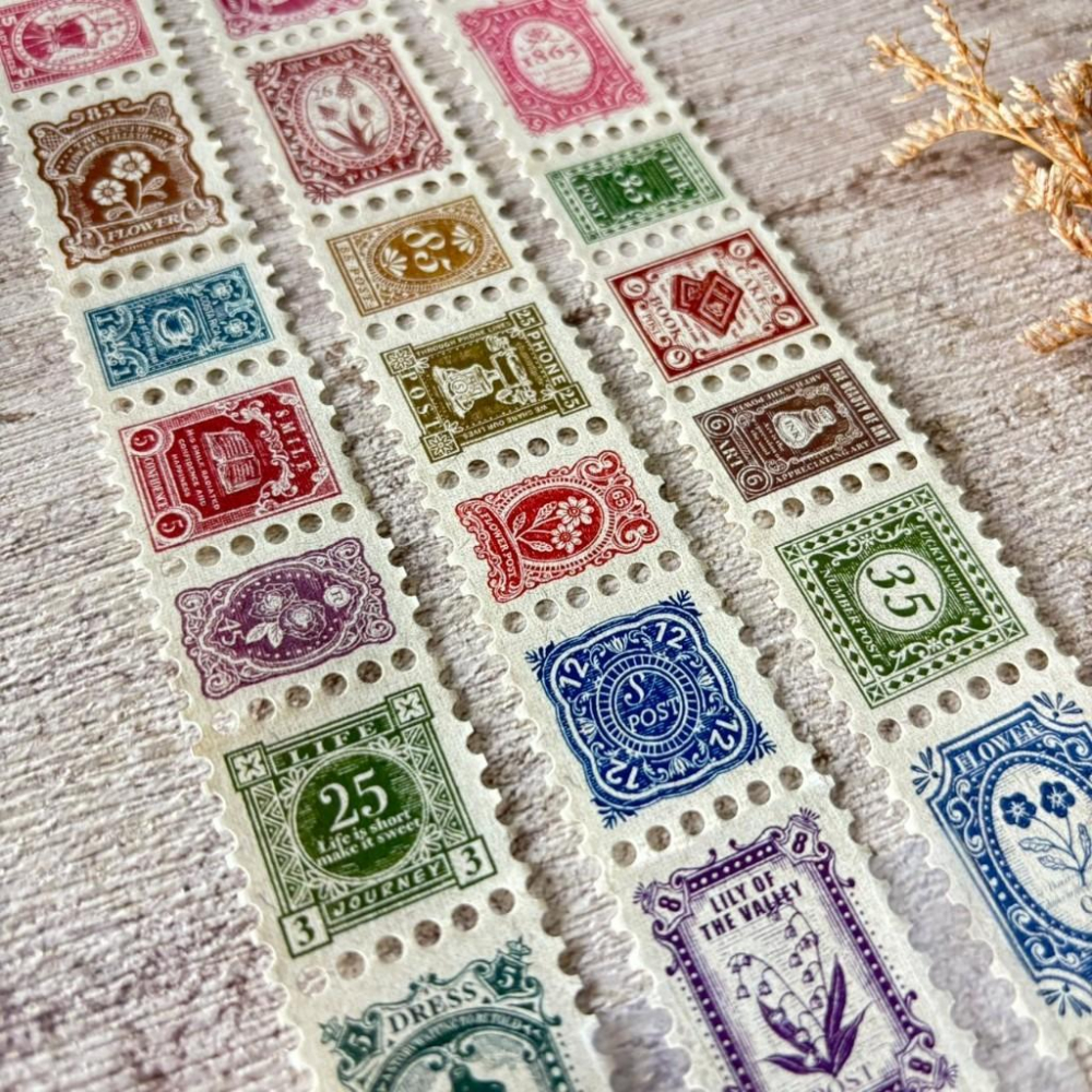 Sonia｜復古郵票/標籤｜分裝紙膠帶 循環75cm-細節圖2