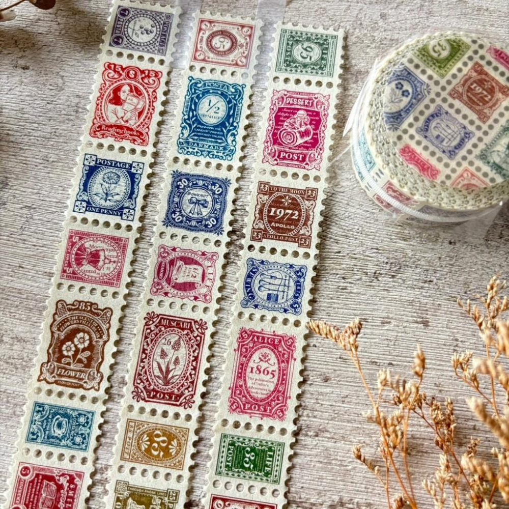 Sonia｜復古郵票/標籤｜分裝紙膠帶 循環75cm-細節圖5