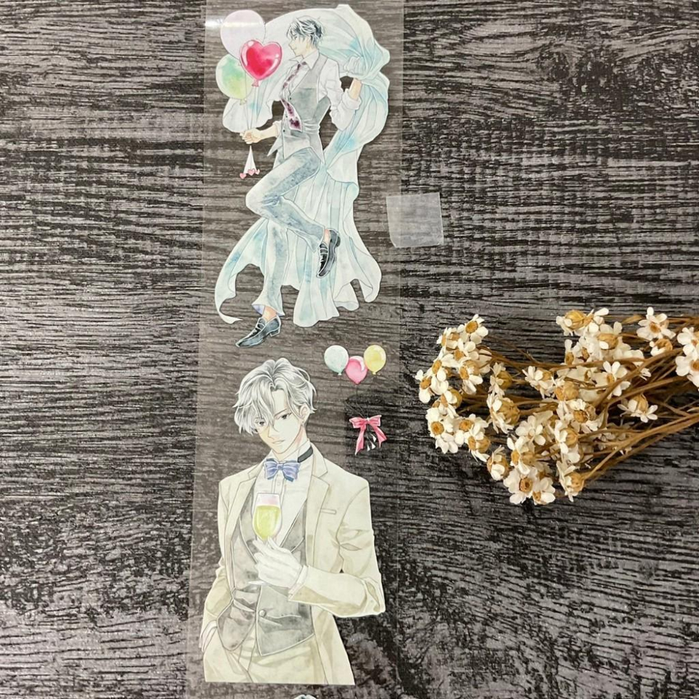 安琪米拉｜最閃耀的你-新郎1｜亮面PET 分裝紙膠帶-細節圖2