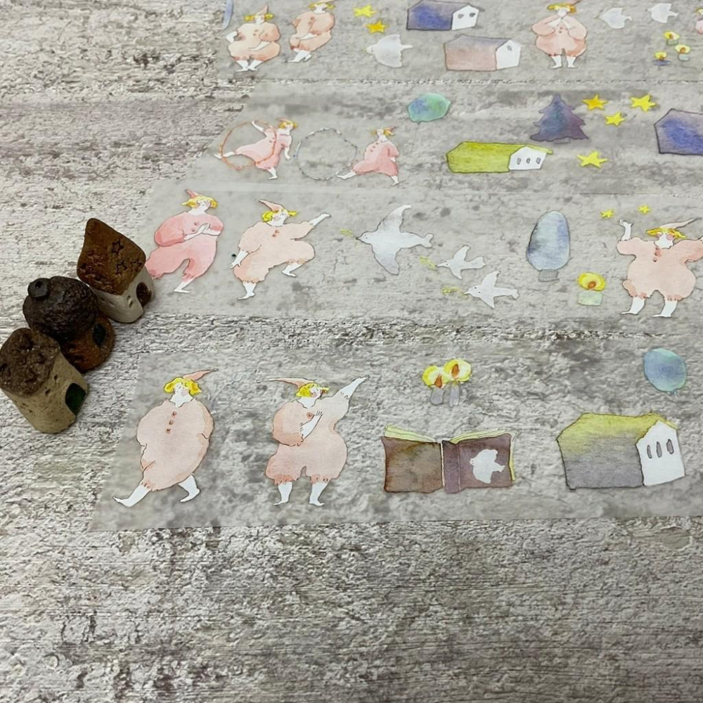 dodolulu｜送暖 / 粉紅精靈｜霧面PET 分裝紙膠帶-細節圖4