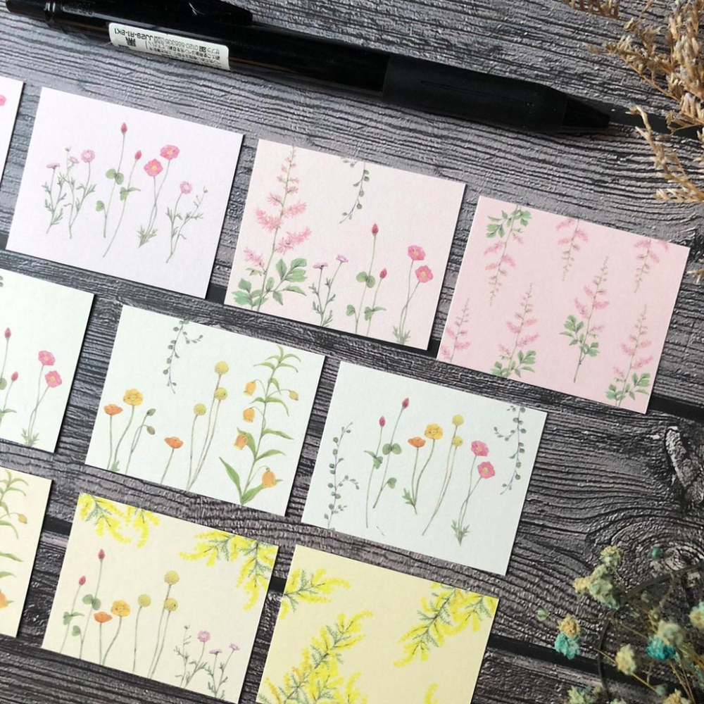 [好築藝]日本 mocolier  小卡 雙面印刷｜花朵 兩款選擇-細節圖3