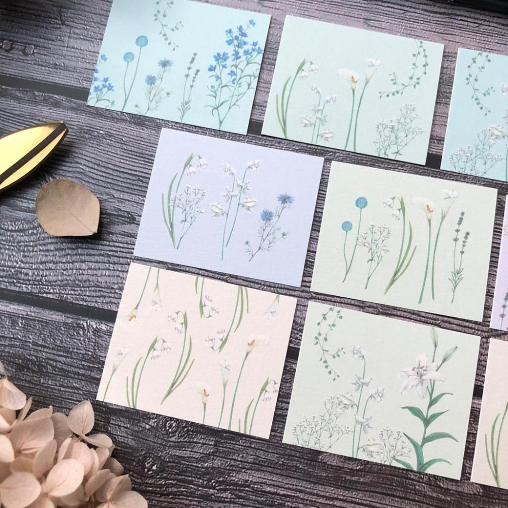 [好築藝]日本 mocolier  小卡 雙面印刷｜花朵 兩款選擇-細節圖5