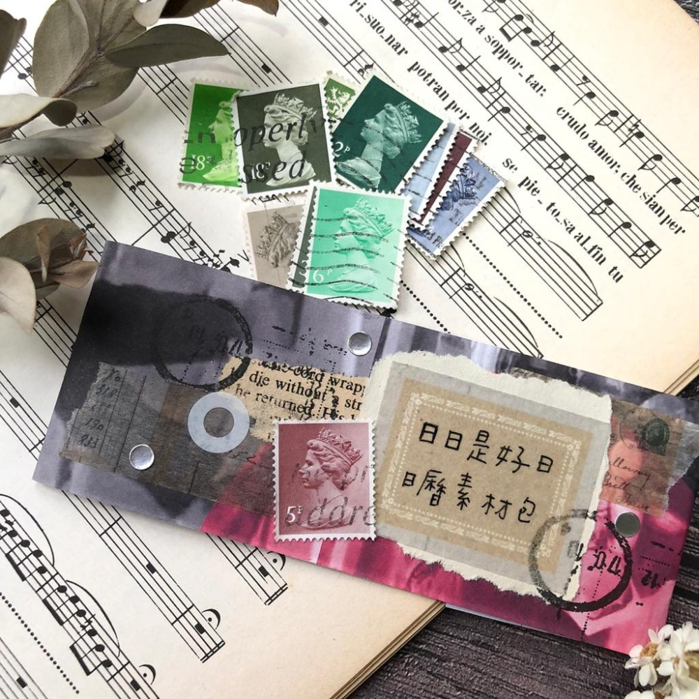 [好築藝] 英國女王 郵票 素材包 一組10張｜手帳拼貼 復古素材-細節圖2