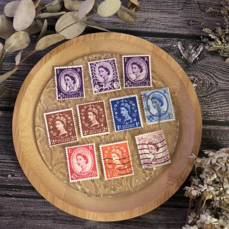 [好築藝] 英國女王 郵票 素材包 一組10張｜手帳拼貼 復古素材-細節圖9