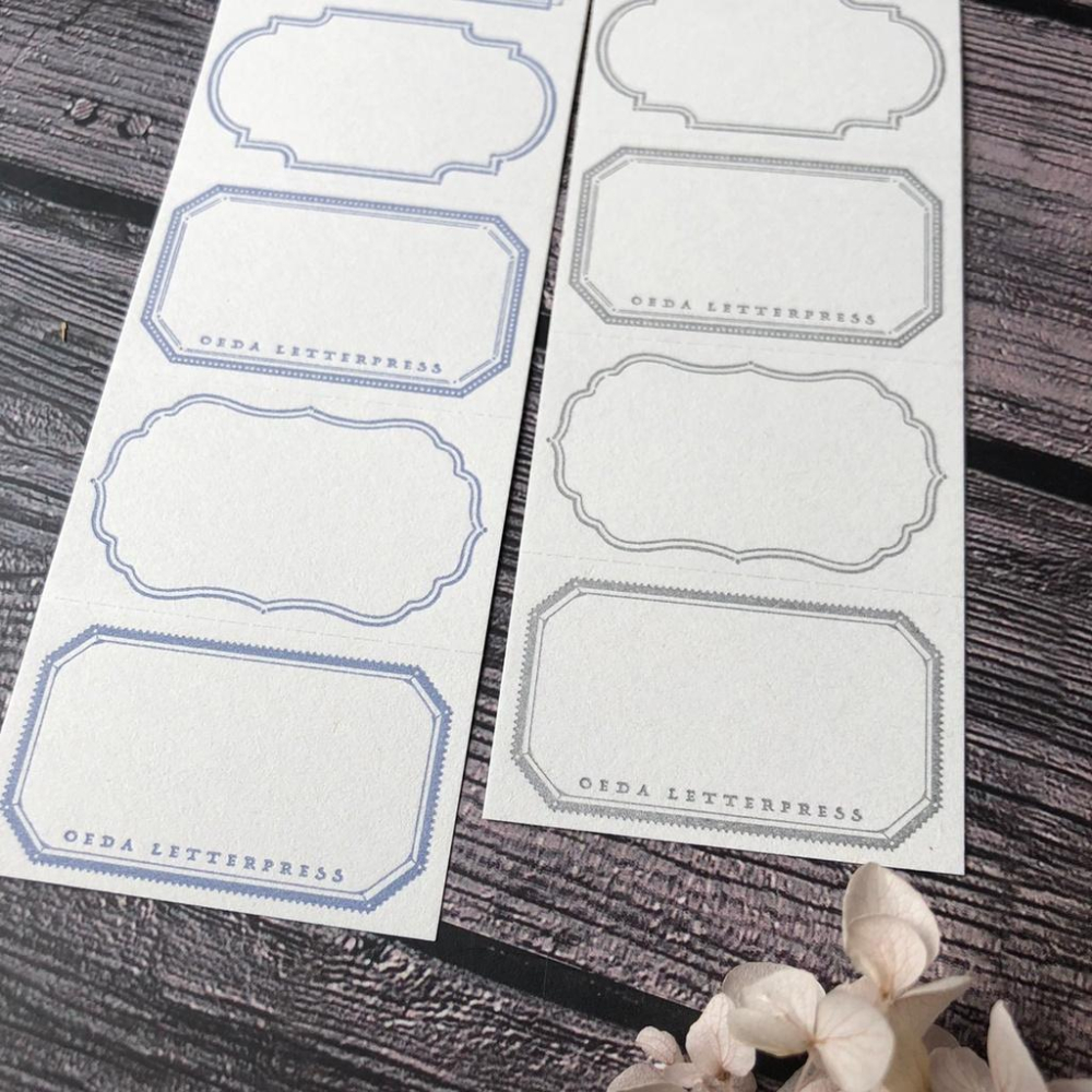 日本 OEDA 大枝活版室｜活版便箋 分裝｜5frame label book 框框+花邊小卡-細節圖8