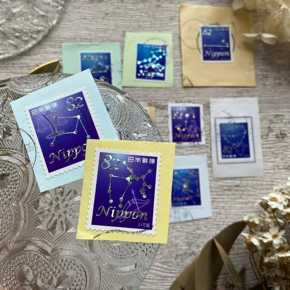 [好築藝] 日本 郵票 星宿物語 一組10張｜手帳拼貼 復古素材-細節圖4