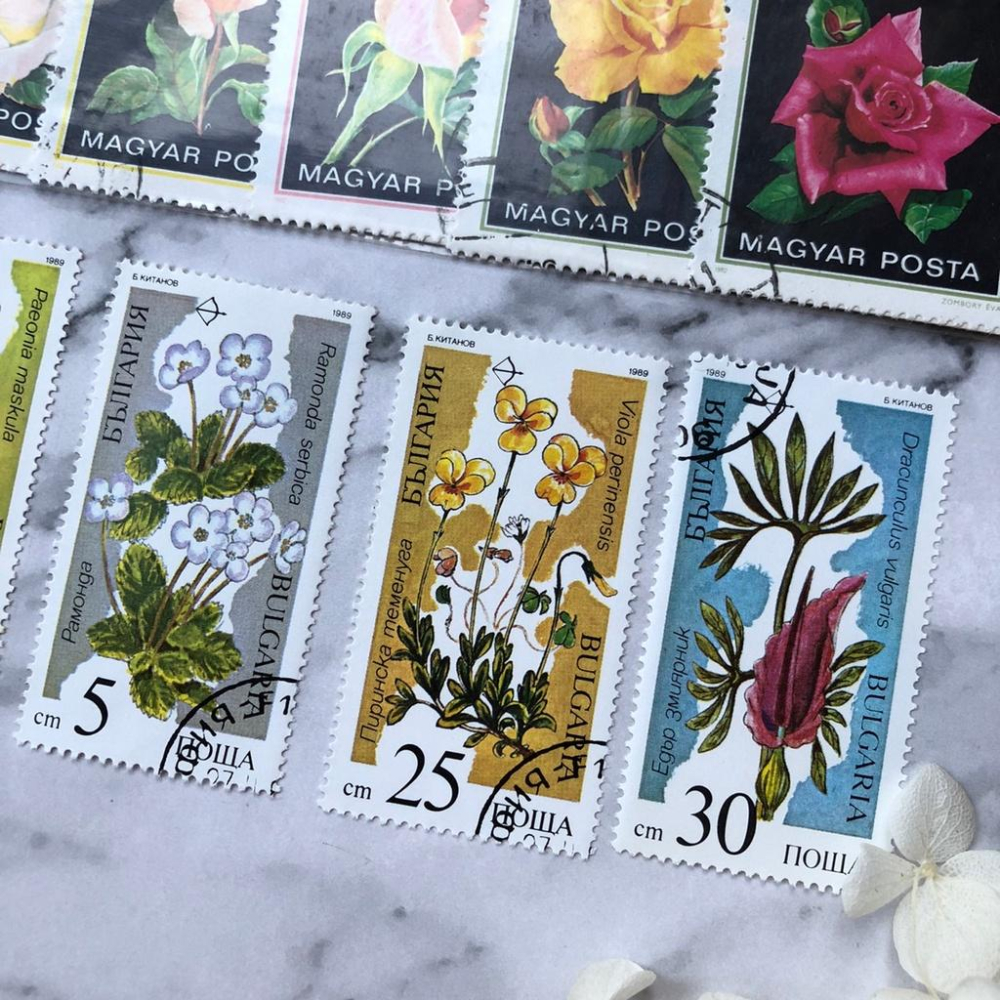[好築藝] 人物/植物/其他 郵票 素材包｜手帳拼貼 復古素材-細節圖2