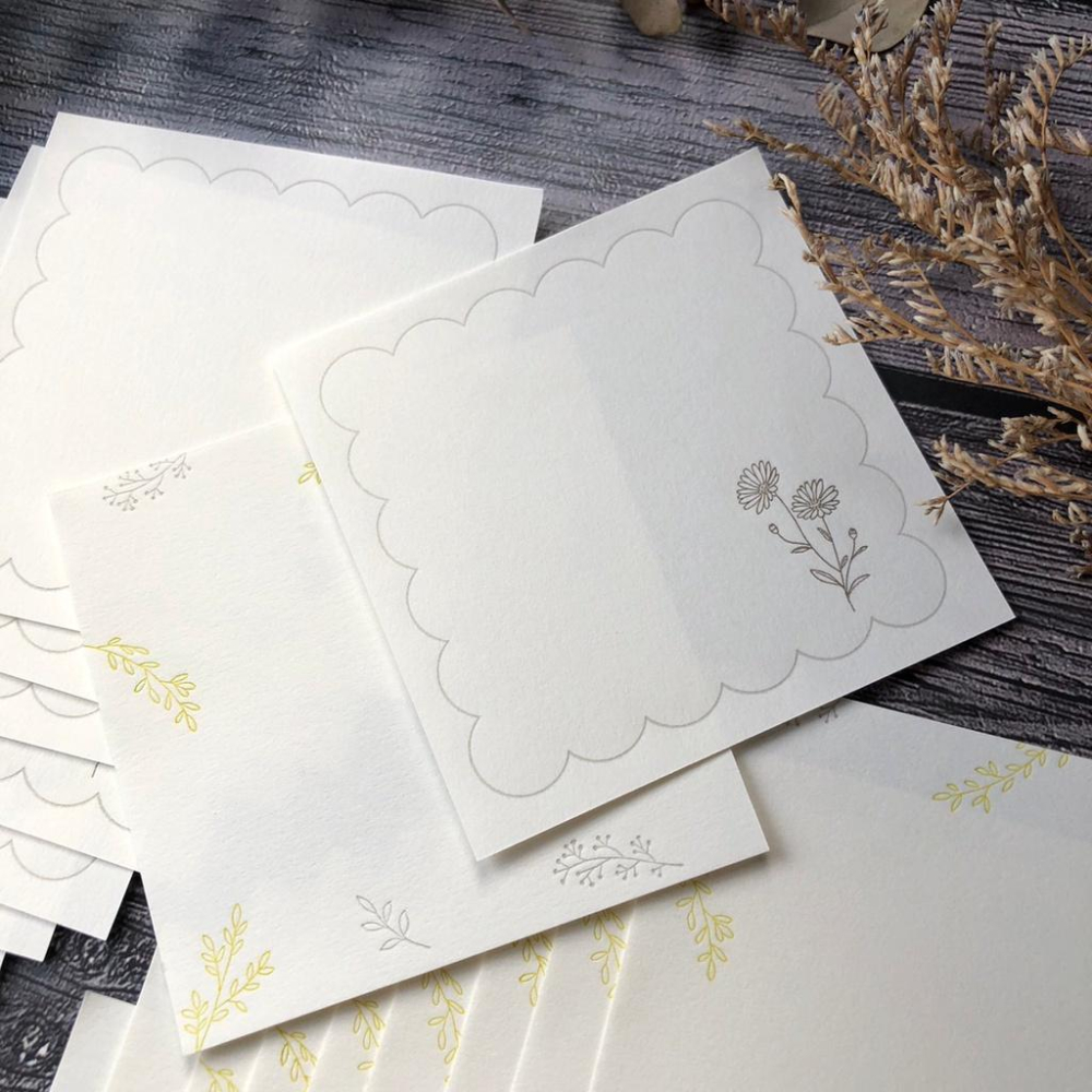 [好築藝]日本 Hütte Paper Works 活版印刷 memo 紙本｜一組2款 C組-細節圖2