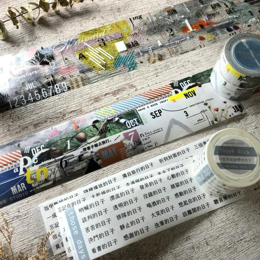 一分之一工作室｜雕刻時光01/在旅途上 /Those Days｜分裝紙膠帶-細節圖2