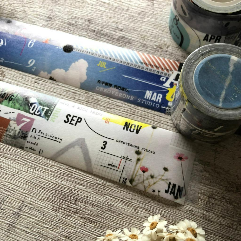 一分之一工作室｜雕刻時光01/在旅途上 /Those Days｜分裝紙膠帶-細節圖6