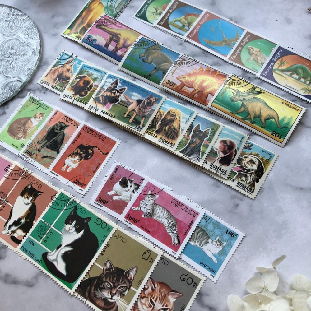 [好築藝] 動物 郵票 素材包｜手帳拼貼 復古素材-細節圖9
