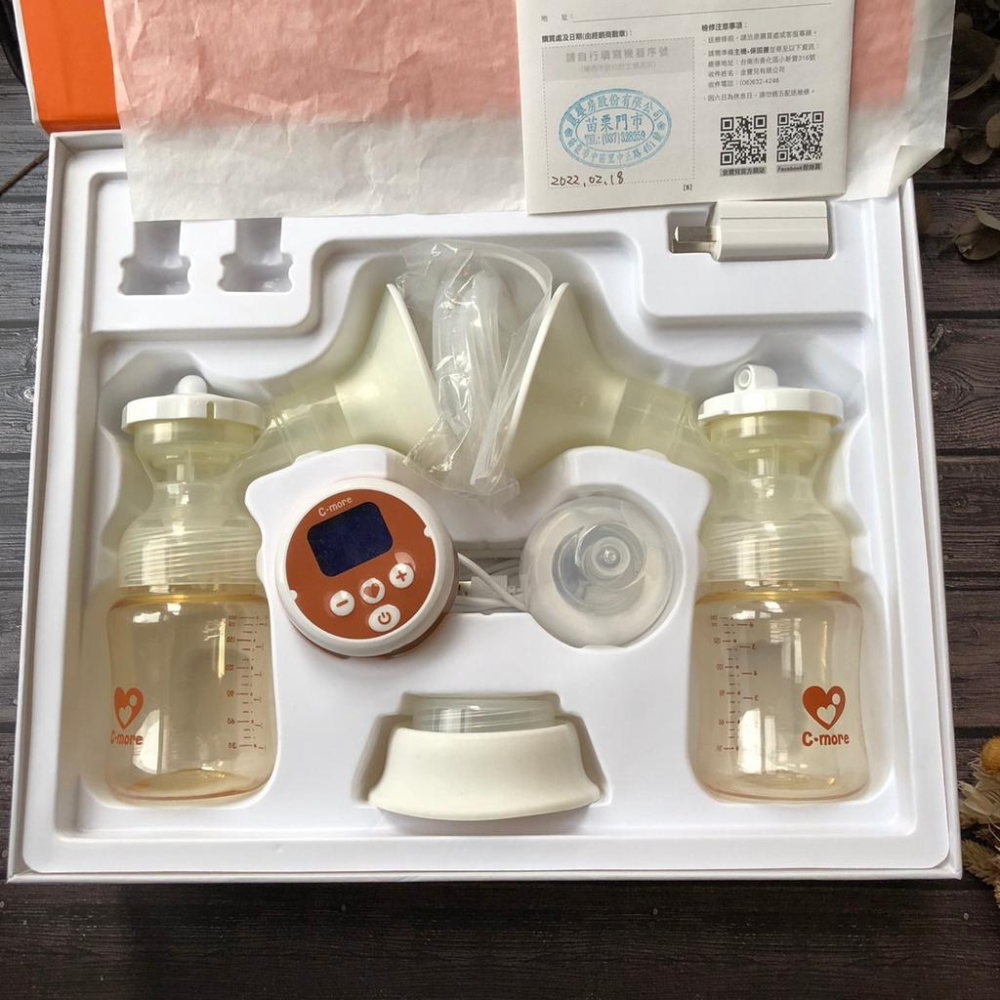 新貝樂三合一雙邊吸乳器(八成新)｜保固至2023.02.18｜贈30個100ml母乳袋-細節圖2