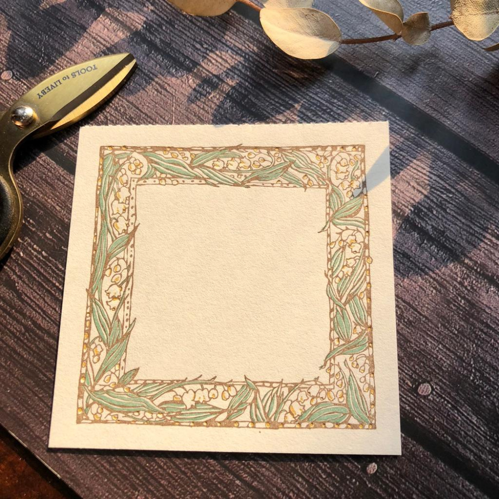 Ours森林好朋友｜便箋分裝 三色 活版印刷 葡萄圓框+鈴蘭方框-細節圖7