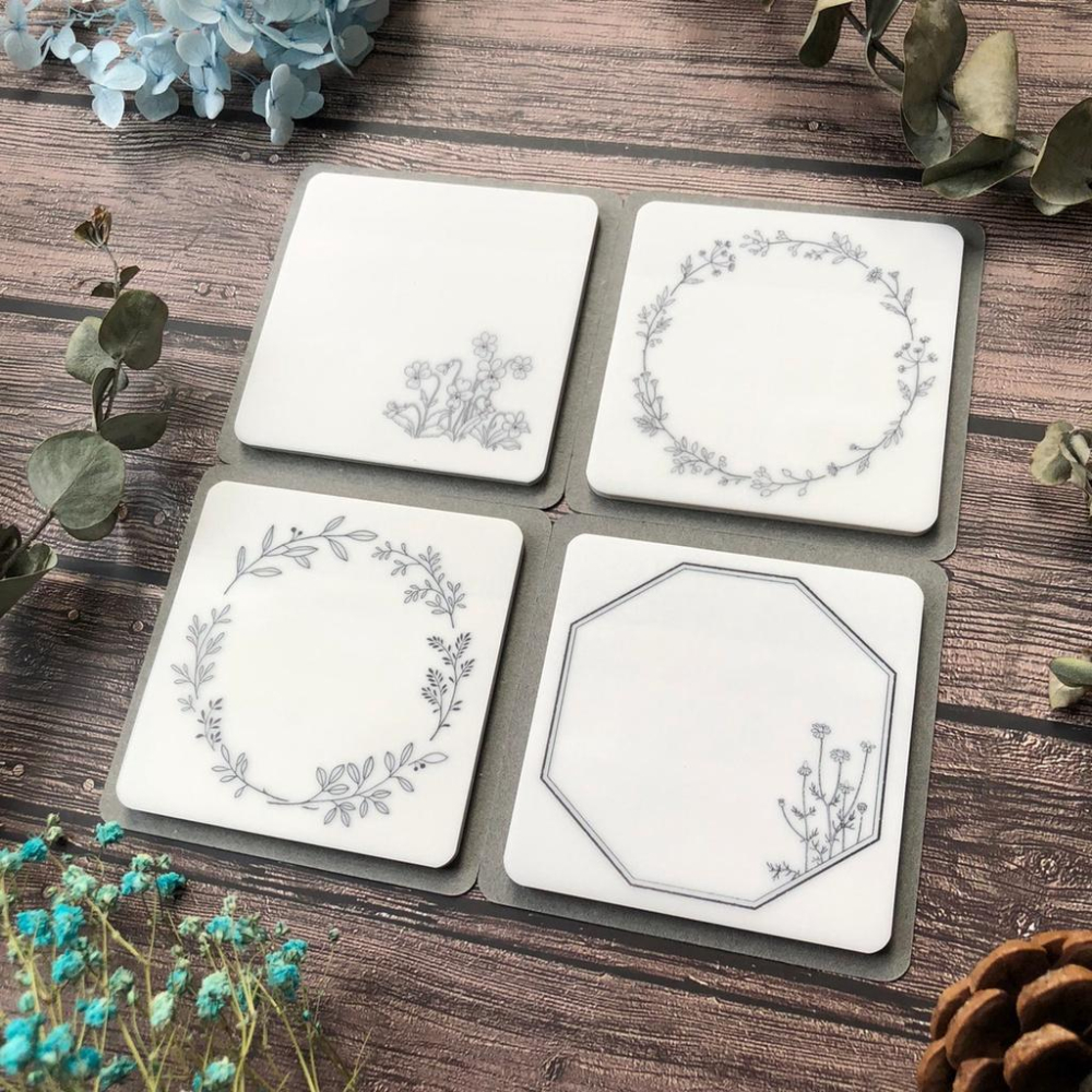 [好築藝]日本 Hütte Paper Works  霧面便條紙 sticker memo｜一組4款 A組-細節圖2