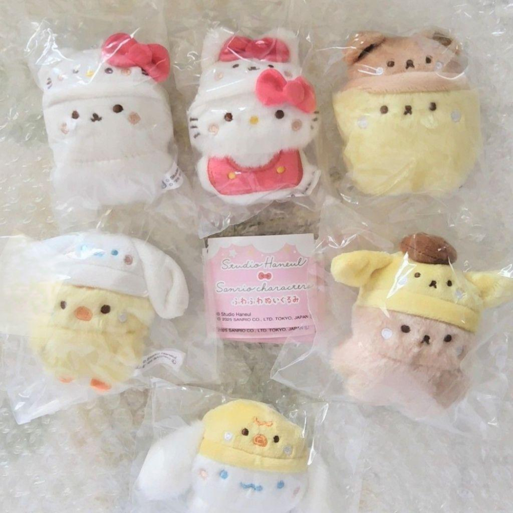 「現貨」日本正版 Qualia 扭蛋 Studiohaneul X 三麗鷗毛絨 聯名娃娃 大耳狗 凱蒂貓 AN.shop-細節圖3