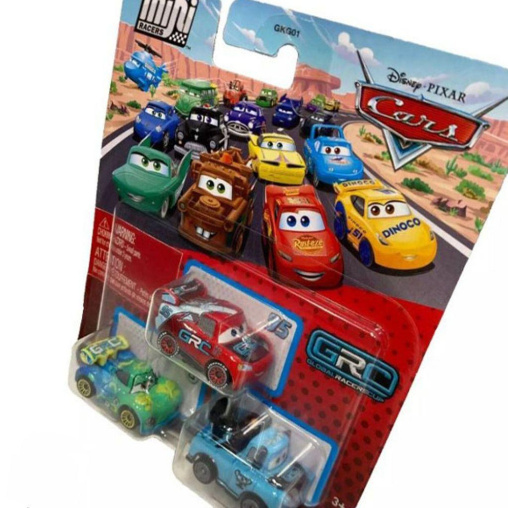「現貨」 美泰兒 Pixar CARS 汽車總動員 閃電麥坤 mini racers 迷你款 3台1組［AN.shop]-細節圖2