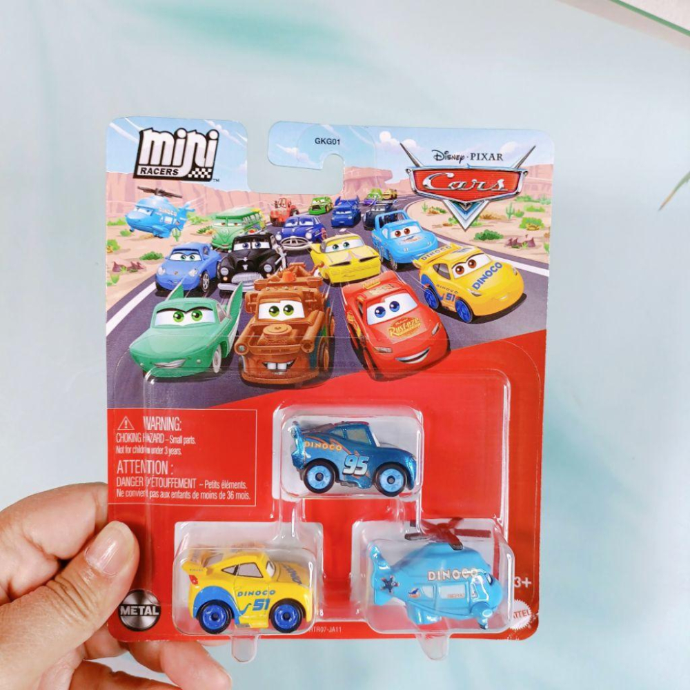 「現貨」 美泰兒 Pixar CARS 汽車總動員 閃電麥坤 mini racers 迷你款 3台1組［AN.shop]-細節圖4