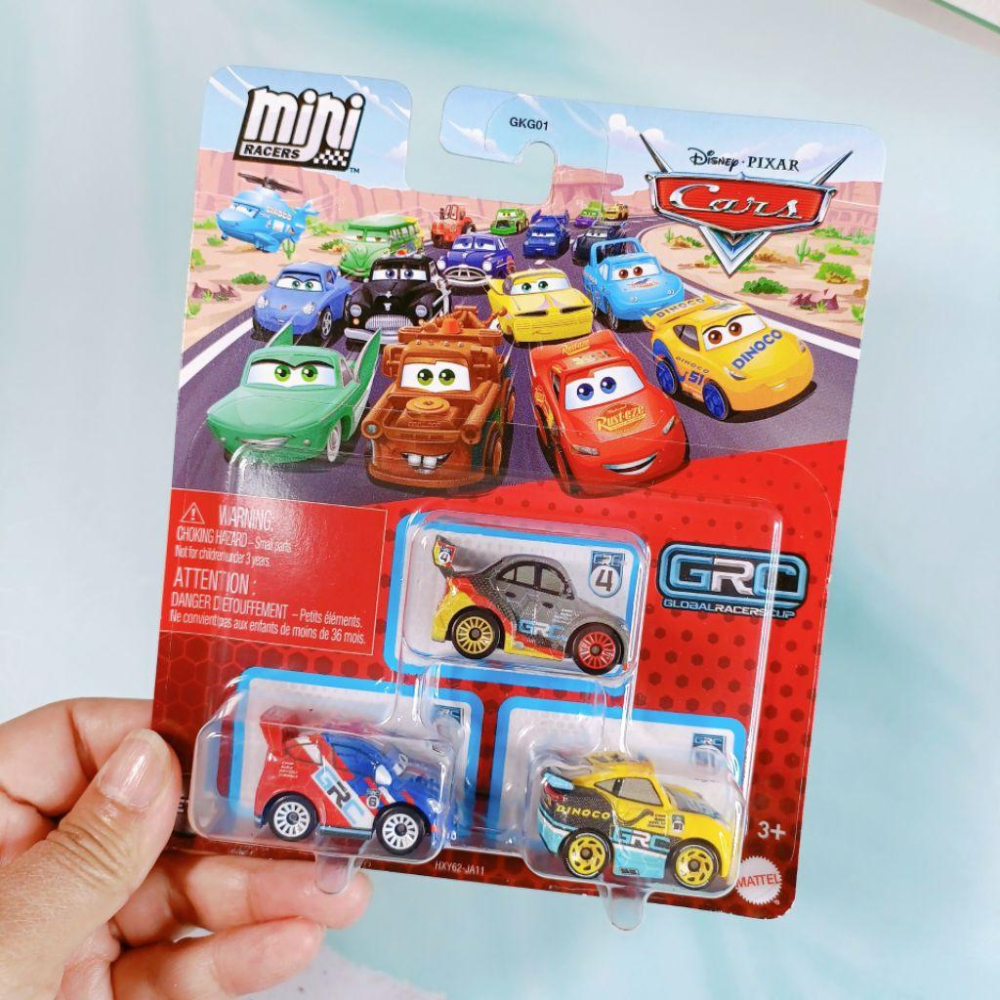 「現貨」 美泰兒 Pixar CARS 汽車總動員 閃電麥坤 mini racers 迷你款 3台1組［AN.shop]-細節圖5