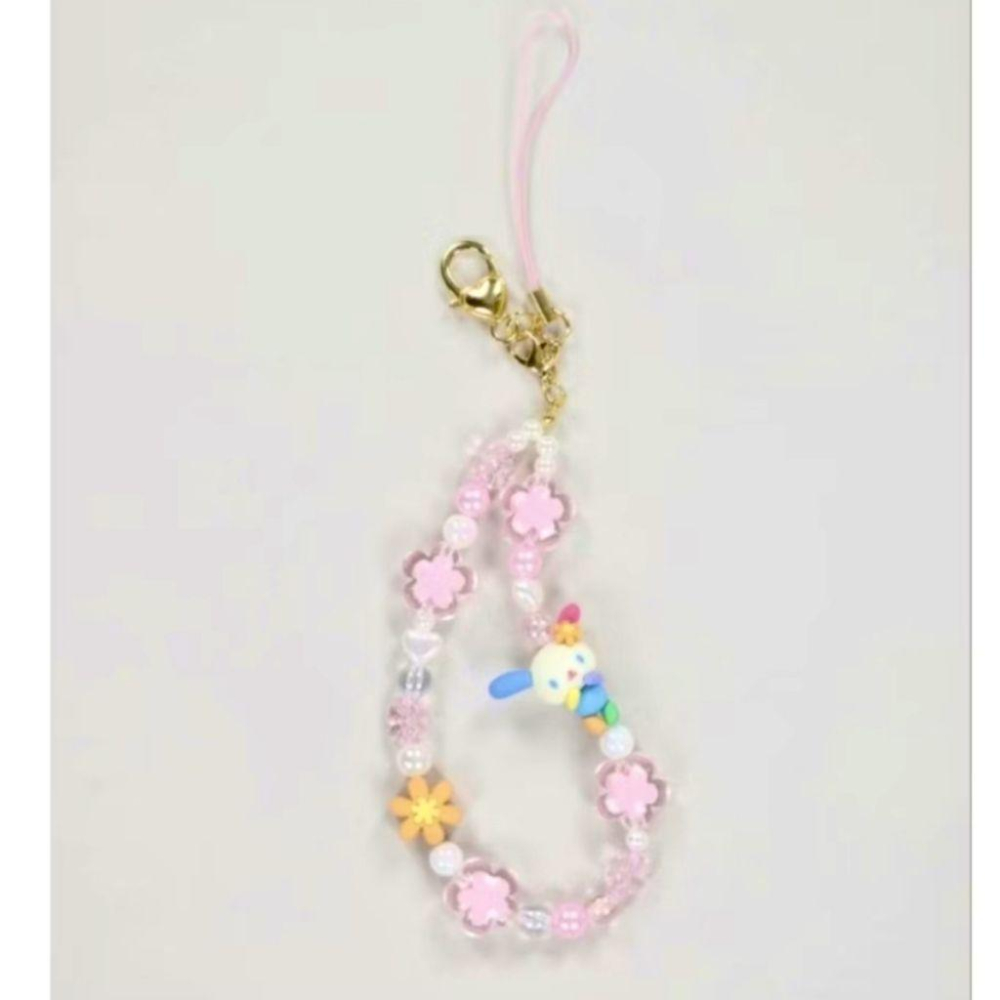 「現貨」日本 三麗鷗 花小兔 Usahana 8月生日快樂 吊飾 愛心扣 娃娃 毛毛髮夾 手機掛繩 AN.shop-細節圖7