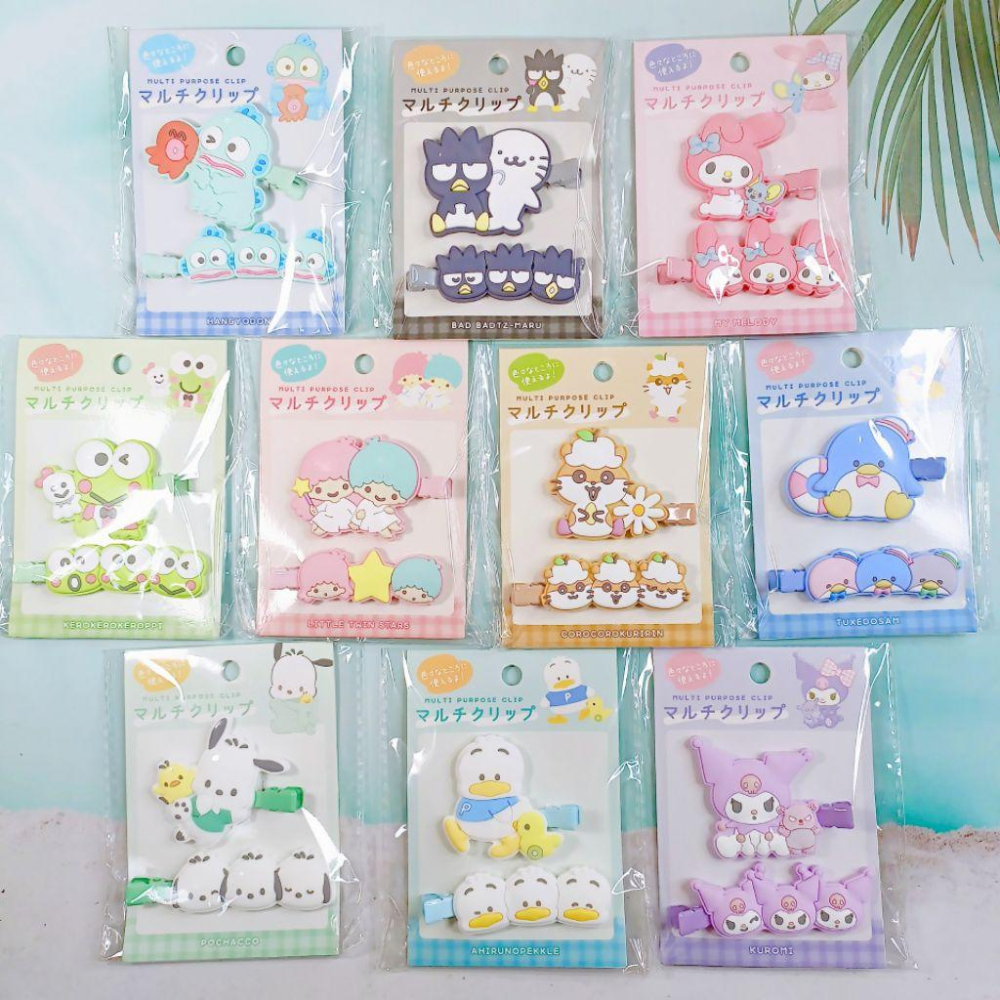 「現貨」日本 三麗鷗 髮夾 髮飾 花小兔 劈啪夾 hello kitty 瀏海夾 美樂蒂 漢頓 BTS AN.shop-細節圖3