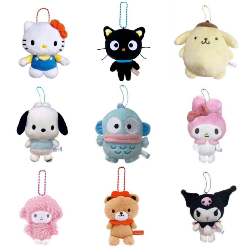 「現貨」日本 三麗鷗 彩色掛練 大頭 布丁狗 酷洛米 帕恰狗 酷企鵝 漢頓 花丸 小皮鳥 吊飾 包包掛飾 AN.shop-細節圖2