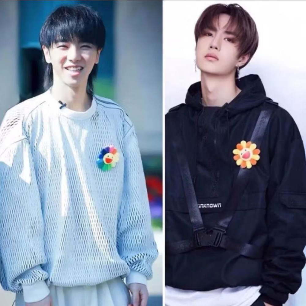 「現貨」日本 村上隆 太陽花 小花 胸針 Takashi Murakami 新款LV聯名熊貓 水鑽小花 鑰匙圈吊飾-細節圖9