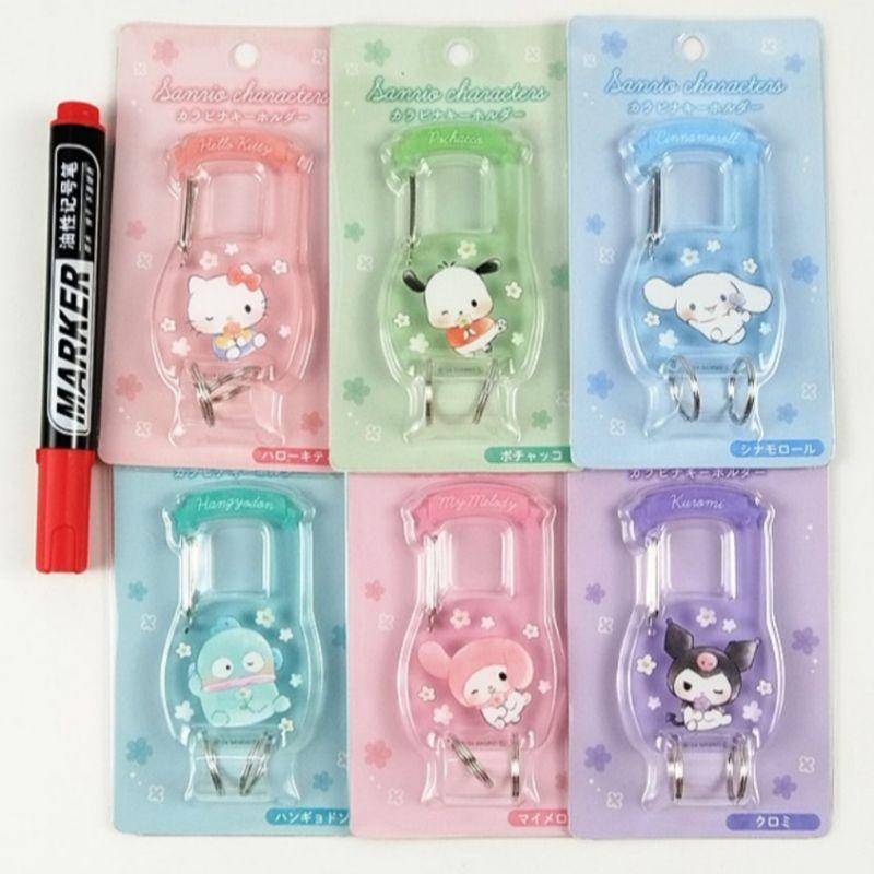 「現貨」日本三麗鷗 壓克力扣環 鑰匙圈 包包配件 Hello Kitty 美樂蒂 漢頓 怕恰狗 ［AN.shop]-細節圖3