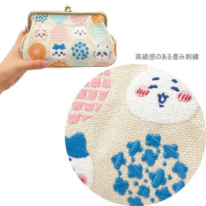 「現貨」日本ちいかわ 吉伊卡哇 口金包 情人節禮物 零錢包 正品 Chiikawa 刺繡口金包 烏薩奇［AN.shop]-細節圖2