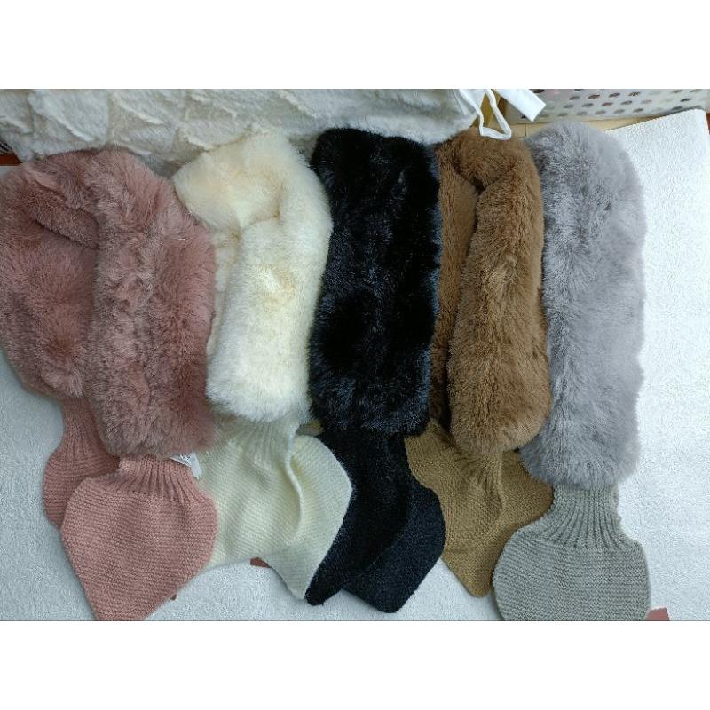 「現貨」時尚背心 長版泰迪熊毛背心 長版軟毛連帽背心 長版 背心 束口圍巾 毛毛圍巾 冬天 保暖［AN.shop]-細節圖2