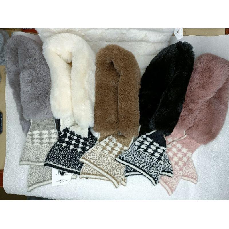 「現貨」時尚背心 長版泰迪熊毛背心 長版軟毛連帽背心 長版 背心 束口圍巾 毛毛圍巾 冬天 保暖［AN.shop]-細節圖3