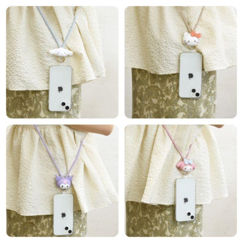 「現貨」日本境內正版 三麗鷗 手機掛繩 Sanrio立體公仔 拉拉熊 手機揹帶 美樂蒂 小八 吉伊卡哇［AN.shop]-細節圖4