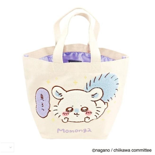 「現貨」日本 吉伊卡哇 小桃貓 刺繡帆布袋 束口袋 帆布包 包包 手提袋 手提包 小八 吉伊[AN.shop]-細節圖7