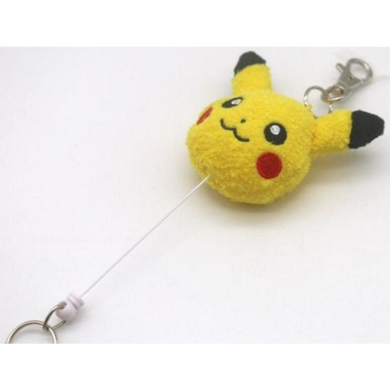 「現貨」日本 寶可夢基地 皮卡丘 星星扣環 伸縮鑰匙圈 吊飾  掛鉤 識別證 取鬼 伊布 伸縮鑰匙圈［AN.shop]-細節圖9