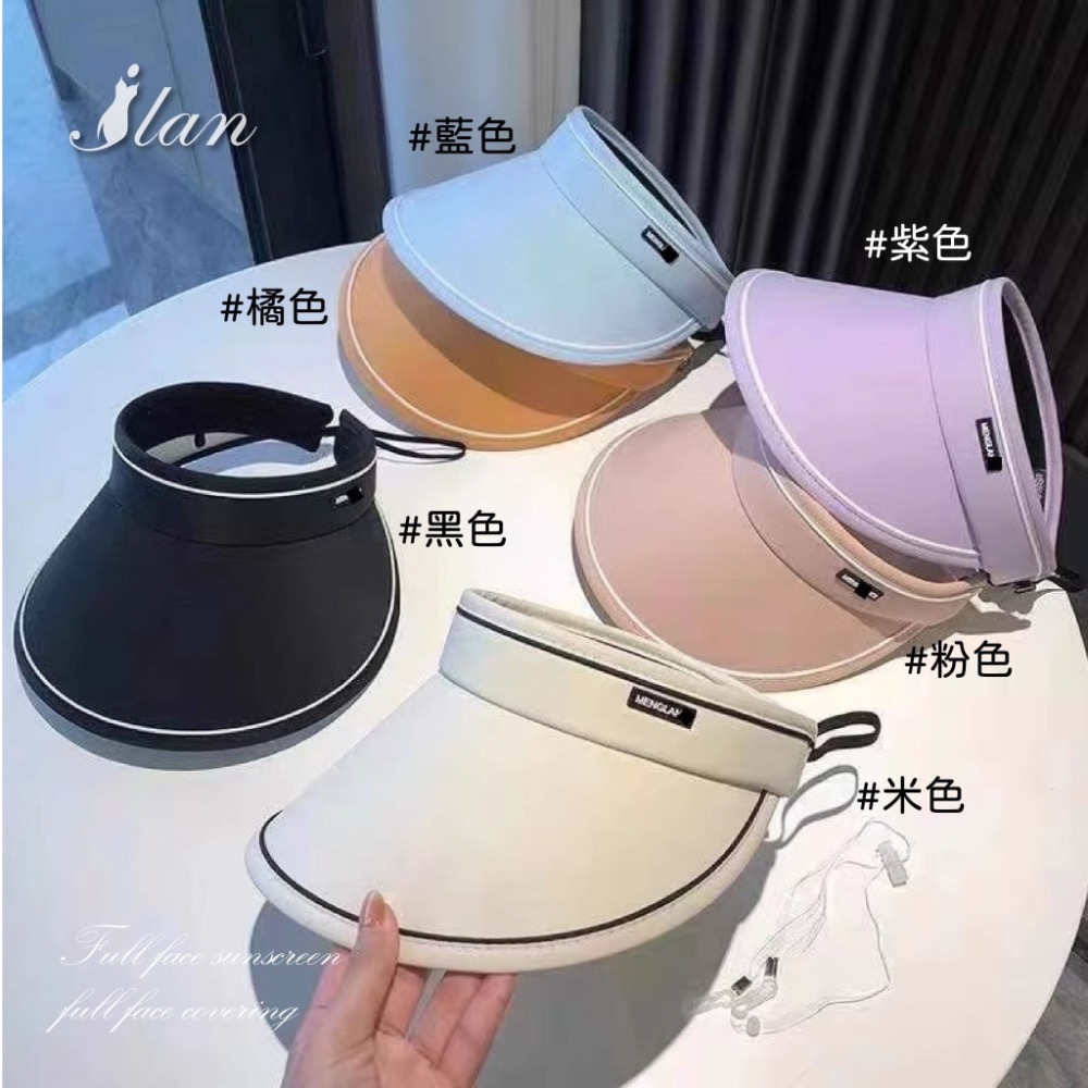I LAN 可折疊式 夏季空頂防曬帽/戶外帽-細節圖6